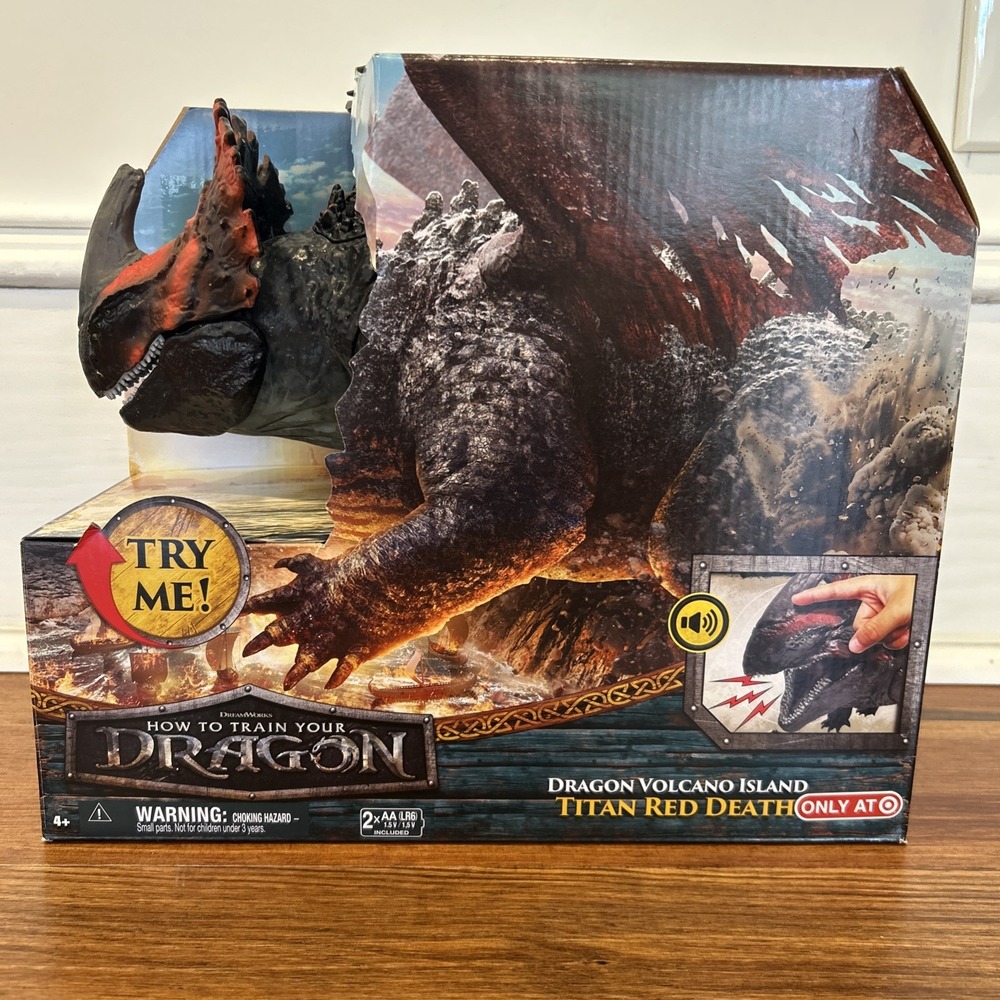 HOW TO TRAIN YOUR DRAGON TITAN RED DEATH DRAGON VOLCANO ISLAND  **NEW**